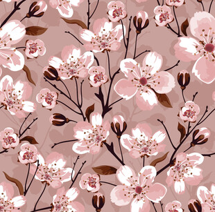 粉色樱花花卉图案背景