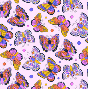 多彩蝴蝶图案背景设计