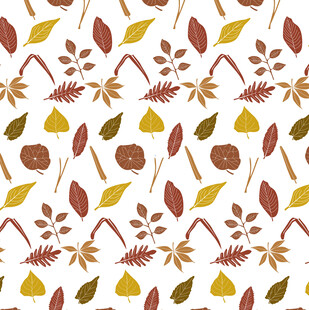 秋季叶片图案背景图