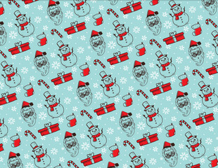 圣诞雪人图案背景纹理