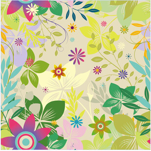 缤纷花卉图案背景