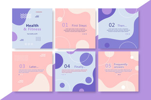 多彩几何图案卡片设计