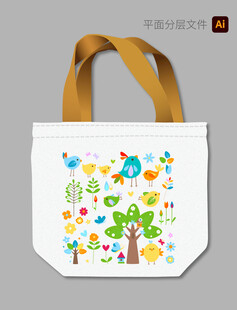 卡通图案环保帆布袋