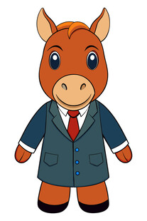 穿西装的卡通小马形象