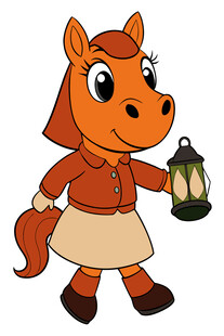 持灯小马卡通形象