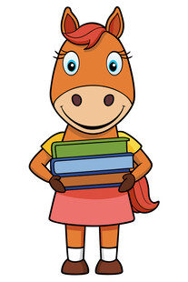 小马老师抱书准备授课