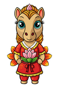 卡通小马形象的吉祥使者