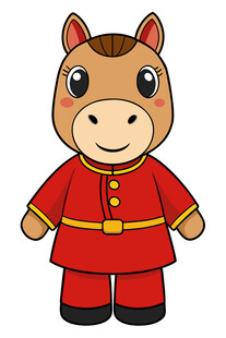 红衣小马卡通形象