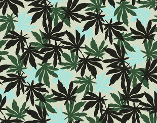 热带植物叶片图案背景