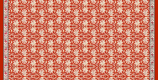 红色几何花纹图案地毯