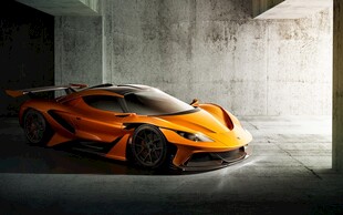 炫酷橙色超跑室内展示