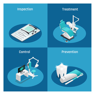 牙科治疗与预防相关图标