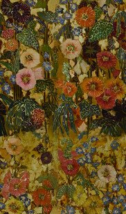 缤纷花卉油画细节