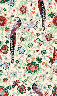 多彩花鸟图案装饰素材