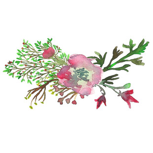 手绘花卉装饰图案