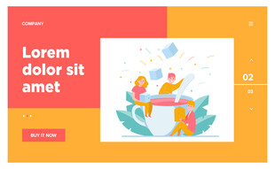 卡通风格节日活动插画