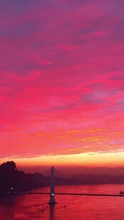 绝美海上日落天际景观