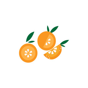 可爱橙色水果图案设计
