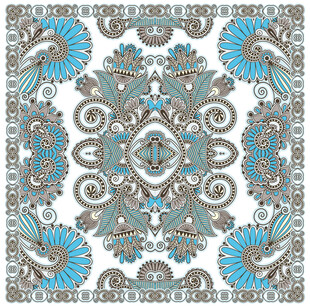 蓝灰花纹精美装饰图案