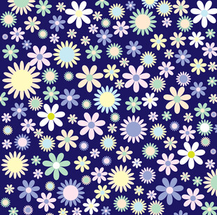 梦幻花卉图案背景