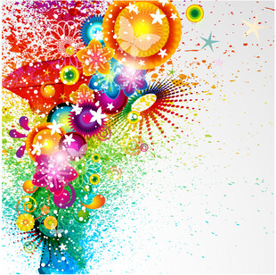 缤纷炫彩梦幻艺术背景