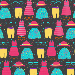 多彩服饰图案背景设计