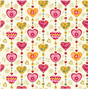 多彩爱心图案背景纹理