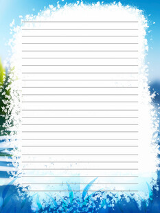 冬日空白信纸背景