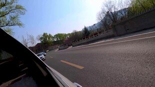 车内视角的道路风景