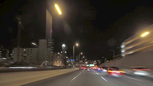 城市夜晚车流灯光掠影