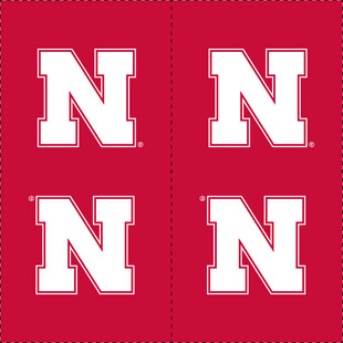 红色背景白色字母N图案