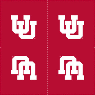 红色背景白色字母图案