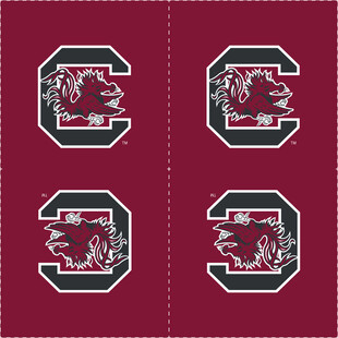 酒红色背景字母图案设计