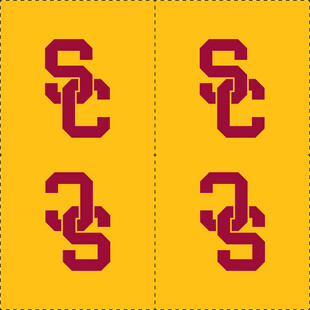 黄色背景双S图案设计