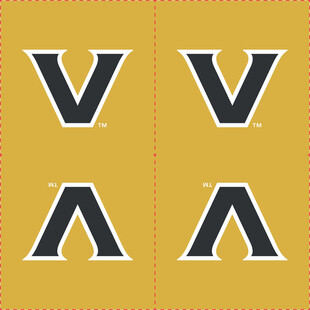 黄色背景字母图案设计