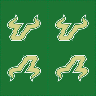 绿色背景上的标志图案