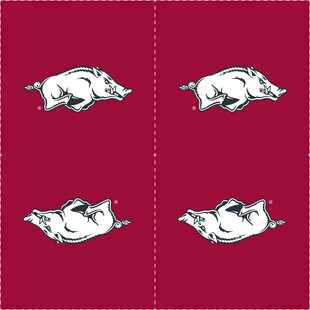 红色背景上的卡通小猪图案