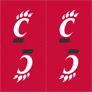 红色背景字母图案设计