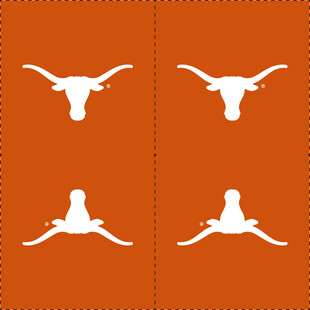 橙色背景上的白色牛头图案