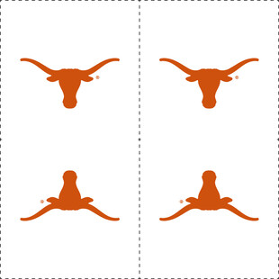 橙色牛头图案设计元素