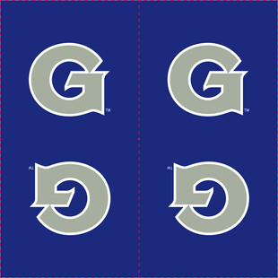 蓝底字母G与D图案设计