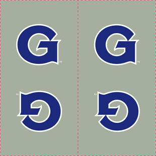 蓝白字母G与D图案设计