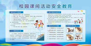 校园课间活动安全教育海报