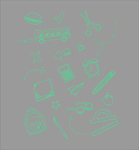 绿色抽象图案元素集合