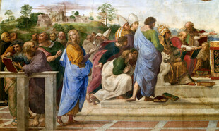 雅典学院壁画场景