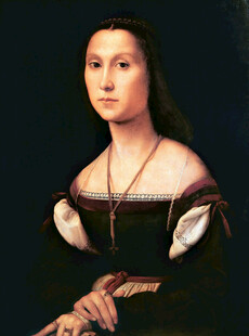 古典装扮的优雅女性肖像