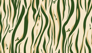 黄绿相间波浪纹理图案