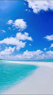 梦幻蓝白海岛风光