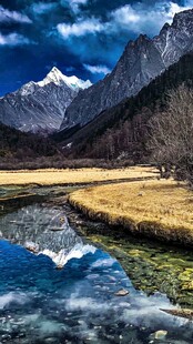 壮丽山水风光倒影美景