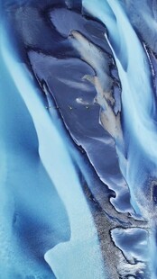 梦幻蓝色流体纹理画面